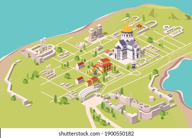 Isometric City Map CHERSONES TAVRICHESKY