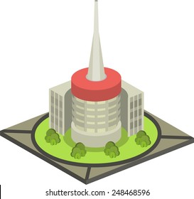 Isometric city Vector illustration of isometric cityscape. custom and edit map