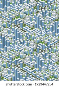 Isometric city vector.Smart town with road , trees,smart city and public park,building 3d,capital , Vector office and metropolis concept.
