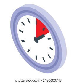 Icono de reloj isométrico Ilustración vectorial con diseño moderno y concepto de negocio abstracto