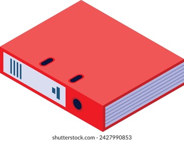 Isometric Closed Book placed on Floor