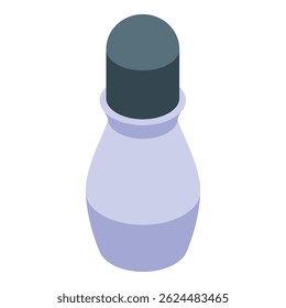 Isométrico fechado moderno elegante frasco de perfume com tampa