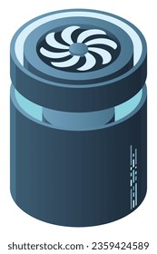 Isometric cloud database. Cloud computing and File cloud storage. Modern technology. Vector illustration