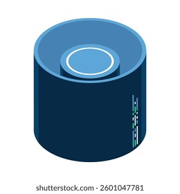 Isometric cloud database. Cloud computing and File cloud storage. Modern technology. Vector illustration