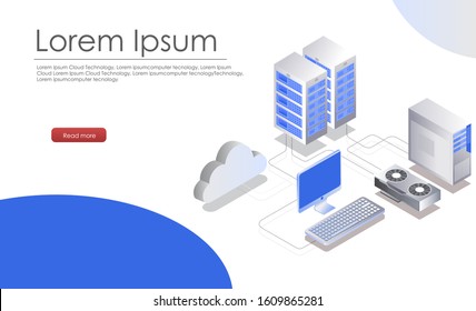 isometric cloud server from computer , nvidia driver laptop and smartphone - Powered by Shutterstock - Get 15% off with code: PIKWIZARD15