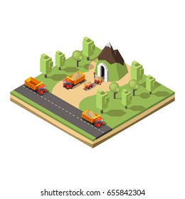Isometric Coal Extraction Concept
