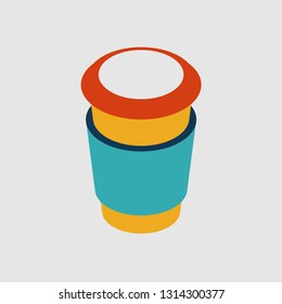 Isometric coffee cup