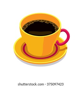Isometric coffee cup icon