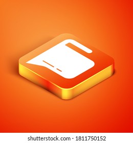 Isometric Coffee pot icon isolated on orange background. Vector.