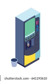 Isometric Coffee Vending Machine