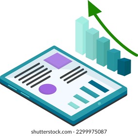 isometric color icon develop and improve your business