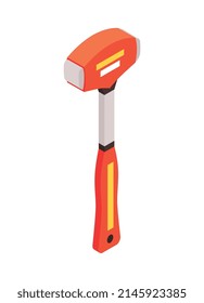 Isometric color icon with geologists instrument 3d vector illustration