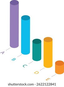 Isometric colorful abstract vector Business info graph 