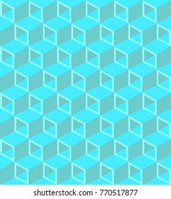 Isometric colorful cube box seamless pattern background vector