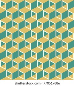 Isometric colorful cube box seamless pattern background vector