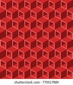 Isometric colorful cube box seamless pattern background vector
