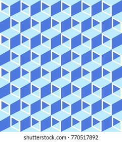 Isometric colorful cube box seamless pattern background vector
