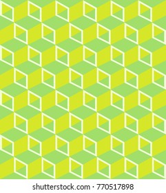 Isometric colorful cube box seamless pattern background vector