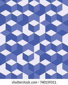 Isometric colorful cube hexagons geometric pattern background vector
