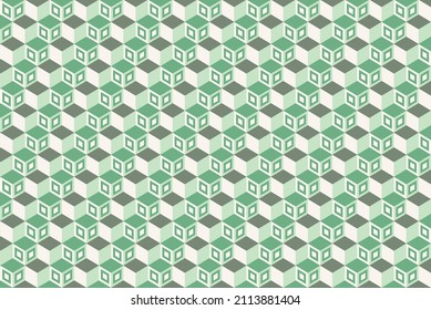 Isometric colorful cube pattern background. Vector illustration