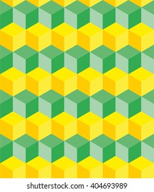 Isometric colorful cube pattern background vector