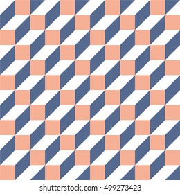 Isometric colorful long square cube pattern background vector