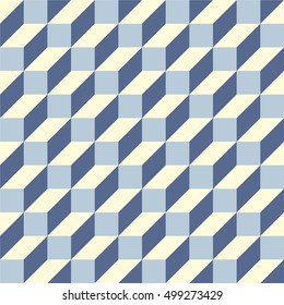 Isometric colorful long square cube pattern background vector