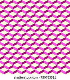 Isometric colorful tile seamless pattern background vector