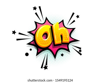 isometric comics text shock phrase pop art. Cartoon funny retro font. Colored comic text speech bubble. Positive sticker cloud vector illustration.