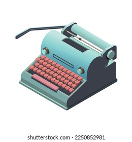 Isometric composition of icons with goods from flea market isolated on blank background vector illustration