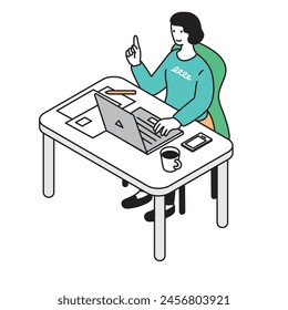 Isometric composition  
