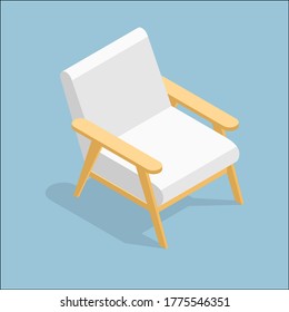 Isometric for concept design. Flat vector illustration. Cozy home decor. Line. Business presentation template. Elegant decoration. Simple furniture. Lifestyle concept.