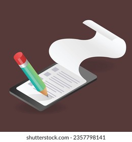 Isometrisches Konzept der Warenanalyse Notenpapier-Illustration