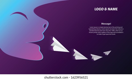 Isometric concept gradient color face moment.Template page for websites. Vector illustration