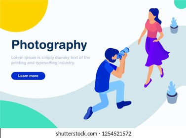 Isometric Concept of Photography design