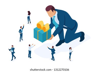 Isometric concept product marketing research using focus groups. Concept for web design.