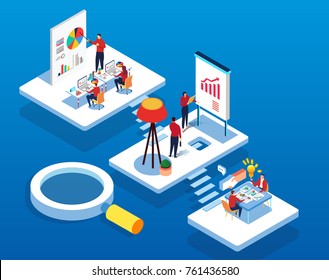Isometric concept team work