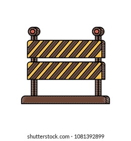 isometric construction fence icon