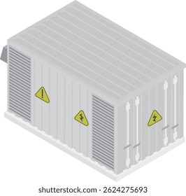 Isometric container-type large storage battery image material