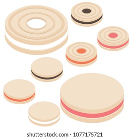 Isometric cookies illustration