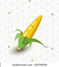 isometric corn in bounding box