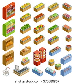 Isometric Counters With Food