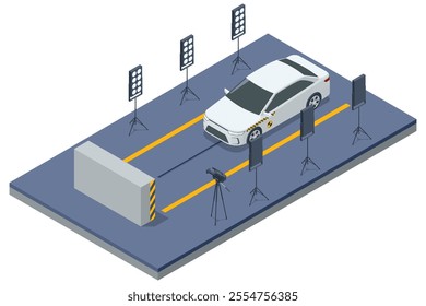 Isometric crash test evaluates vehicle safety by simulating collisions. It assesses structural integrity, passenger protection, and system effectiveness in real-world scenarios.