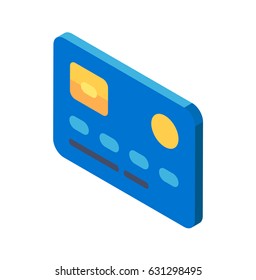 Isometric Credit Card Icon.