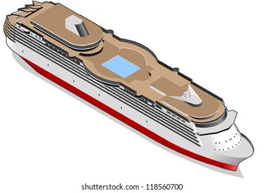 isometric cruise ship