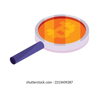 Isometric Cryptocurrency Bitcoin Tech Icon