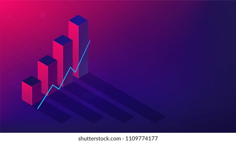 Isometric cryptocurrency exchange trading concept. Trading strategy, platform, cryptocurrency wallet, marketshare, volumes and index on ultra violet background. Vector 3d isometric illustration. Isometric cryptocurrency exchange trading concept. Trading strategy, platform, cryptocurrency wallet, marketshare, volumes and index on ultra violet background. Vector 3d isometric illustration.