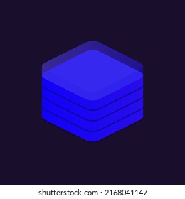 cubo isométrico que representa la tecnología moderna