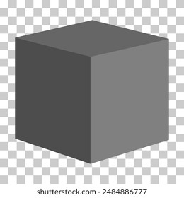 Isometrisches Würfeldesign, Ikone des modernen Konzepts des Webs, Vektorillustration der geometrischen Form.