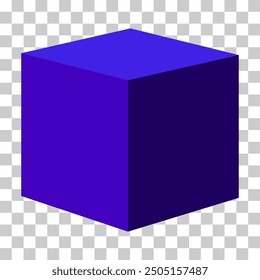 Diseño de cubo isométrico, icono de concepto moderno de Web, Ilustración vectorial de forma geométrica .